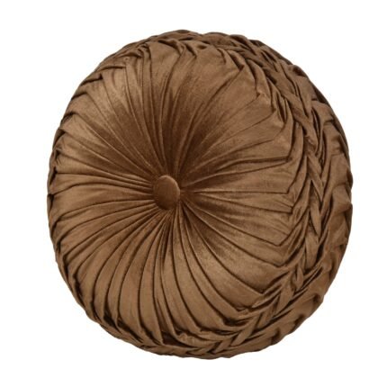 Bradshaw Natural Tufted Round Decorative Throw Pillow 15″ x 15″