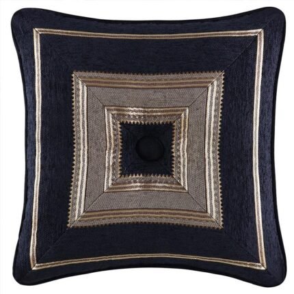 Bradshaw Black Square Decorative Throw Pillow