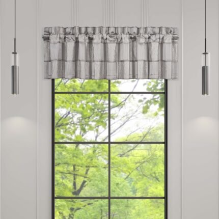 Brando Charcoal Straight Window Valance
