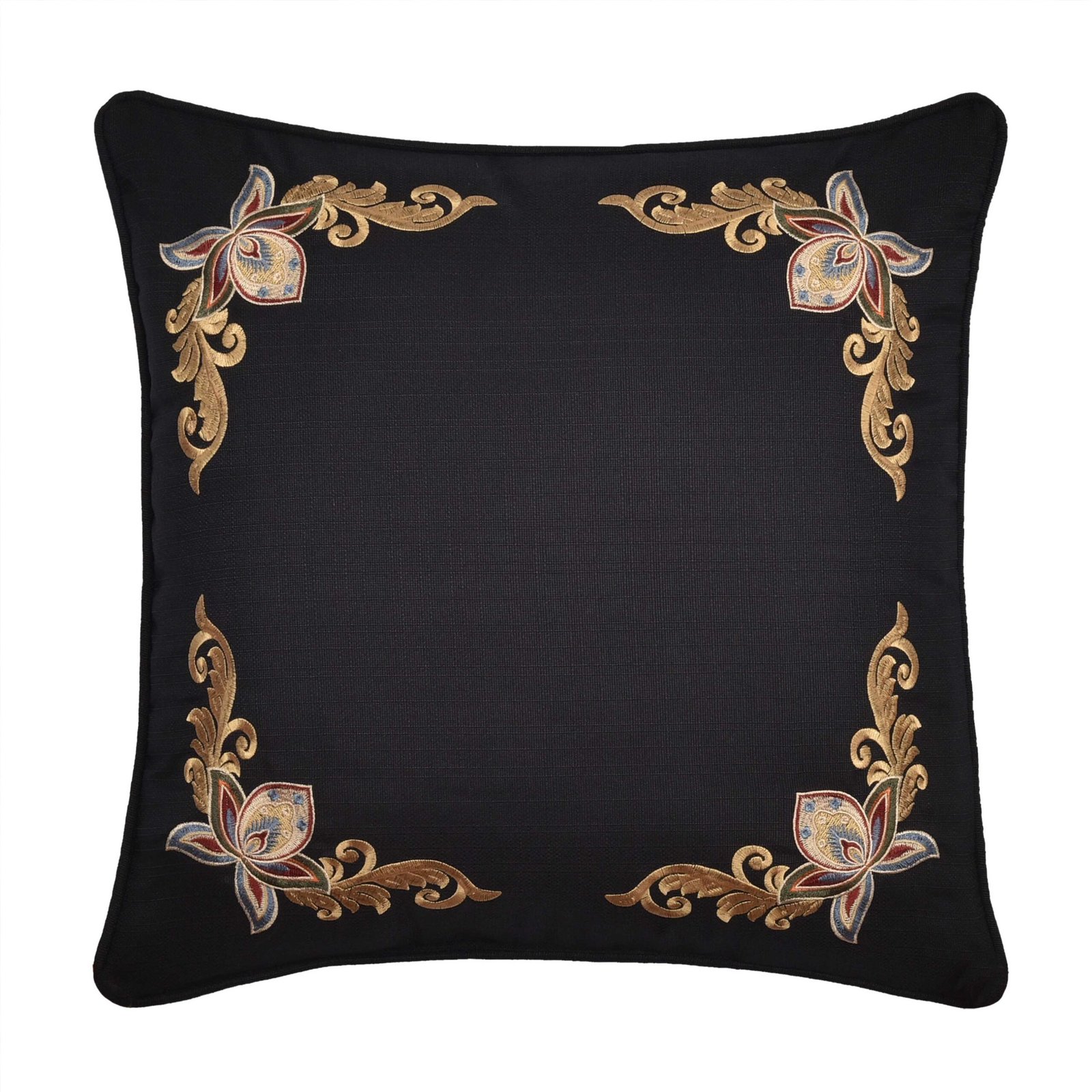 CalabriaBlackSquareDecorativeThrowPillow18x18.jpg