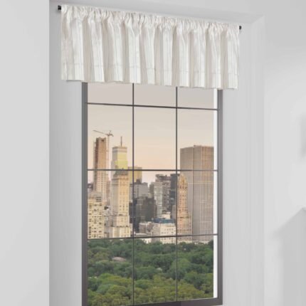 J Queen New York Calvari Platinum Straight Window Valance