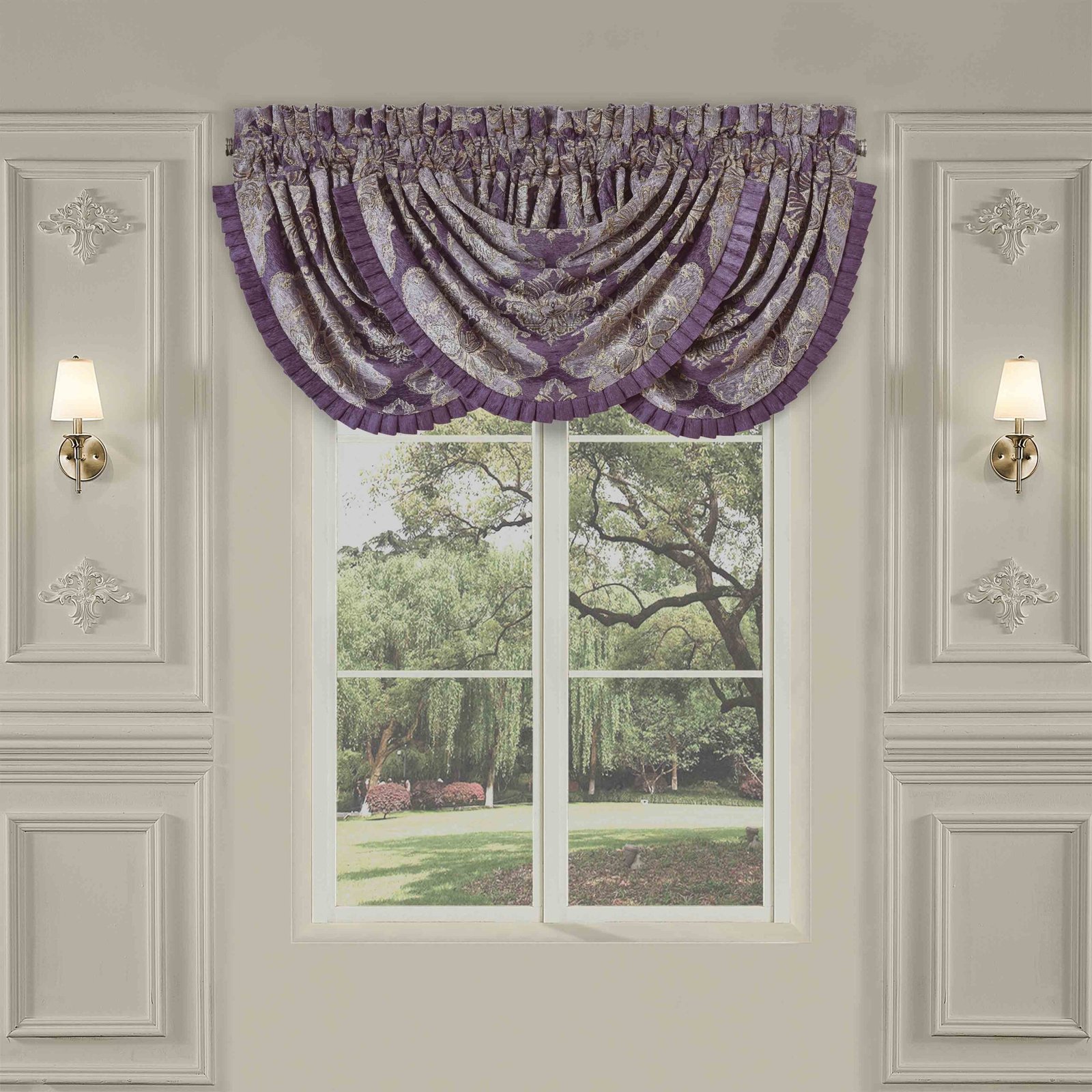 DominiqueLavenderWaterfallWindowValance.jpg