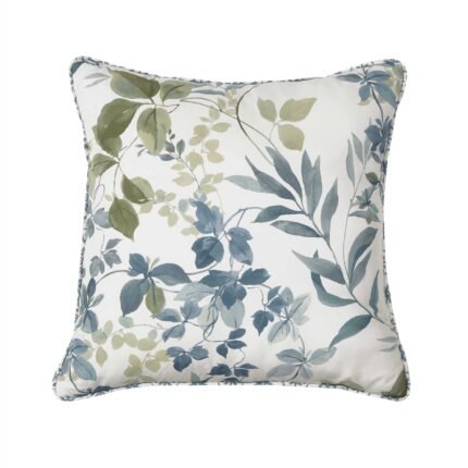 J Queen New York Evergreen Blue Square Decorative Throw Pillow 16″ x 16″