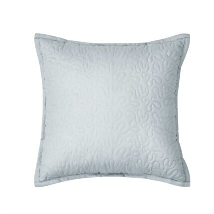 J Queen New York Evergreen Blue Square Quilted Decorative Throw Pillow 16″ x 16″
