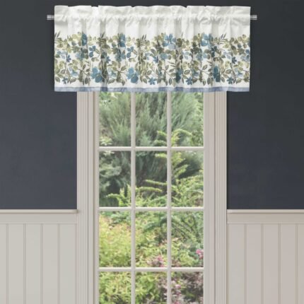 Evergreen Blue Straight Window Valance