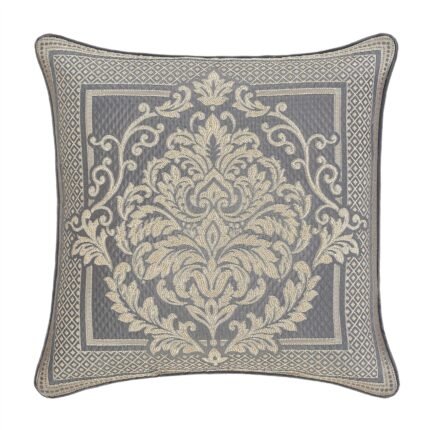 J Queen New York Excelsior French Blue Square Decorative Throw Pillow 20″ x 20″