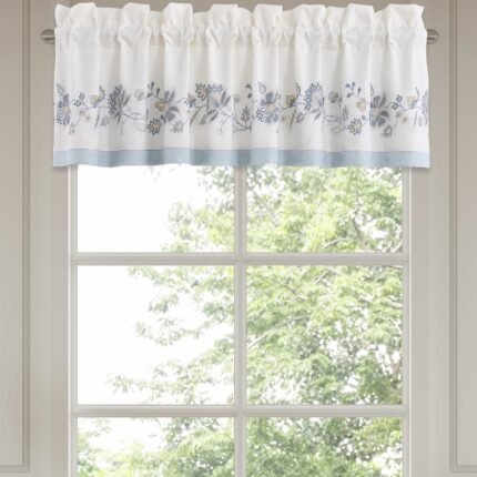 Garden Bloom Chambray Straight Window Valance