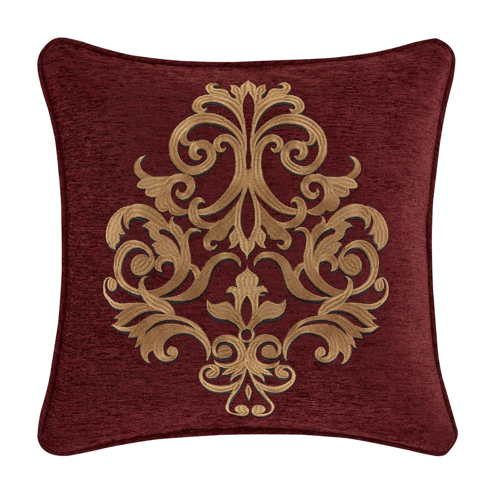 GarnetRedSquareDecorativeThrowPillow18x18.jpg
