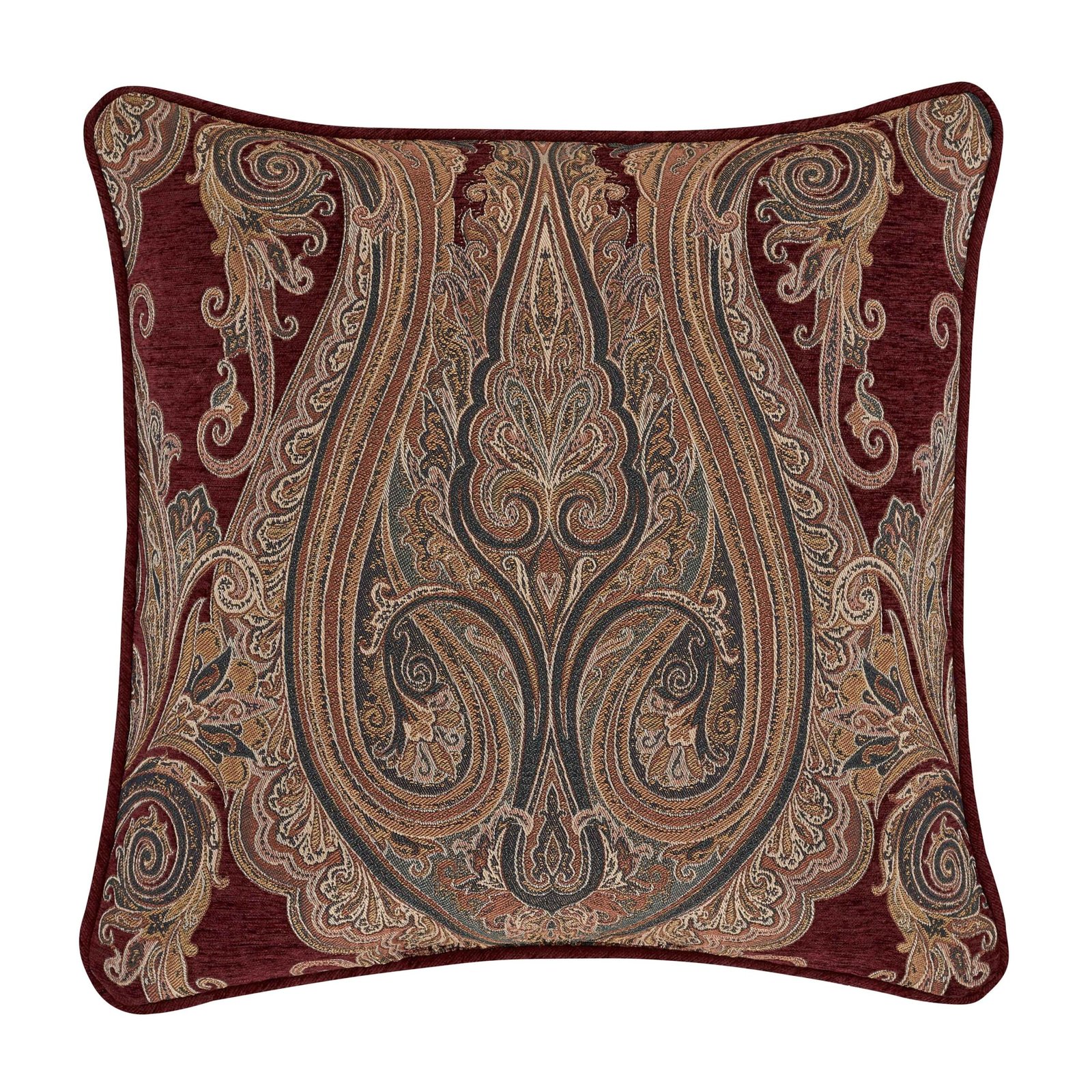 GarnetRedSquareDecorativeThrowPillow20x20.jpg