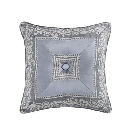 J Queen New York Krista Powder Blue Square Decorative Throw Pillow 18″ x 18″