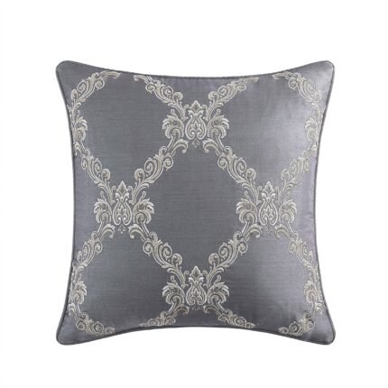 Krista Powder Blue Square Embellished Decorative Throw Pillow 20" x 20"