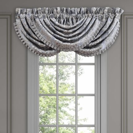 J Queen New York Krista Powder Blue Waterfall Window Valance