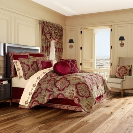 Maribella Crimson 4-Piece Comforter Set