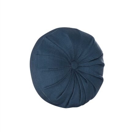 Messina Navy Round Decorative Throw Pillow 15" x 15"