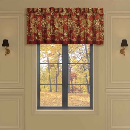 Montecito Red Straight Window Valance-