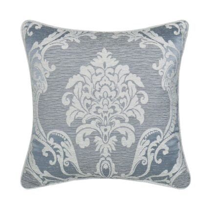 Queensbury Steel Blue Square Decorative Throw Pillow 20" x 20"
