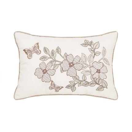 J Queen New York Rosewood Rose Boudoir Decorative Throw Pillow 21″ x 13″