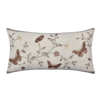 J Queen New York Santa Rosa Linen Boudoir Decorative Throw Pillow 21″ x 11″